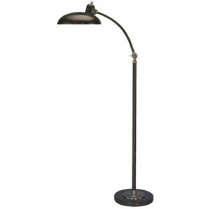 Bruno 40 inch 60 watt Lead Bronze with Ebonized Nickel Floor Lamp Portable Light
