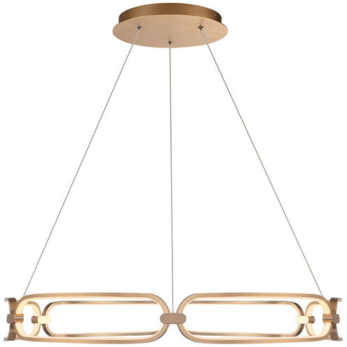 Charmed LED 32 inch Soft Gold Chandelier Ceiling Light in 32in, dweLED