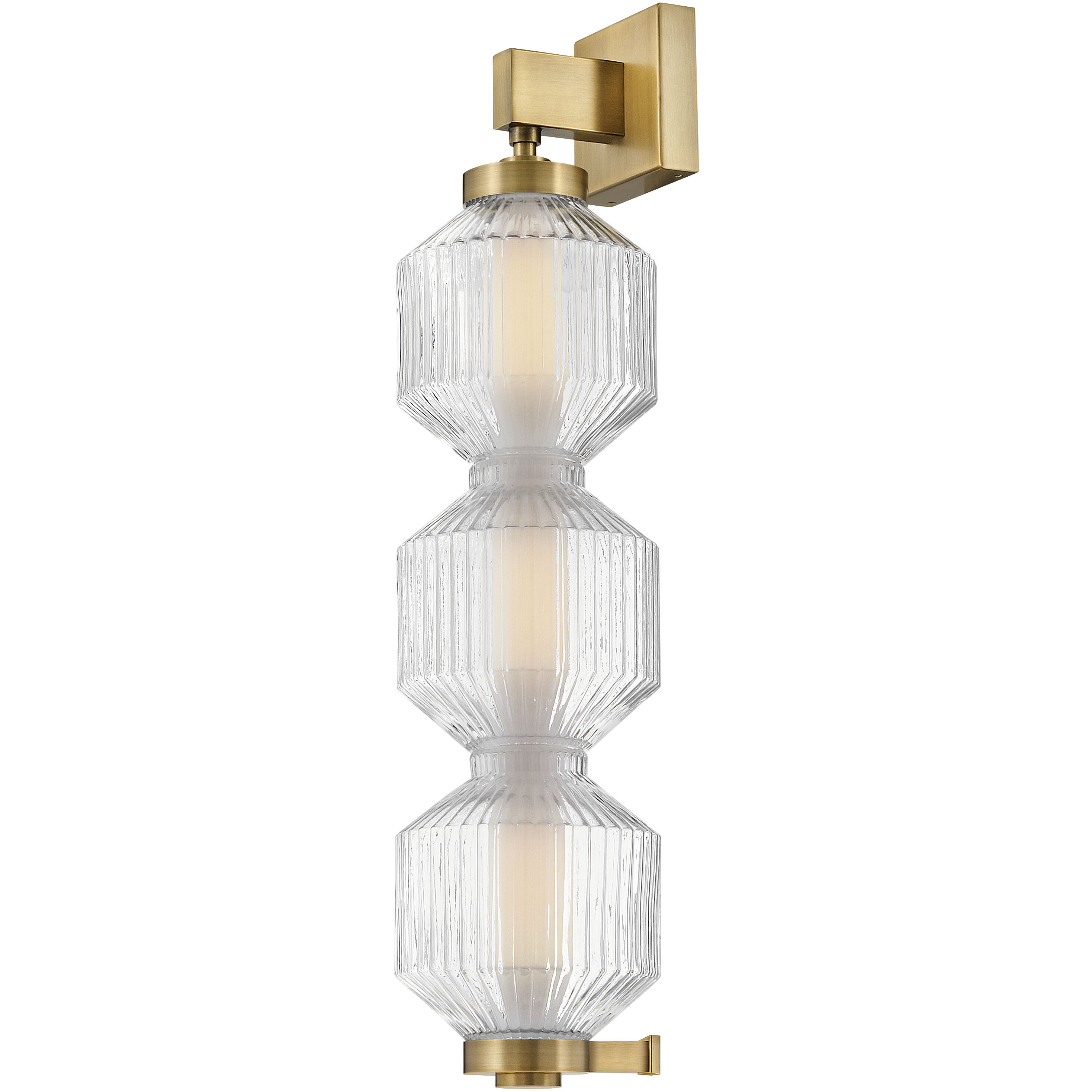 Reign LED 8 inch Lacquered Brass Pendant Ceiling Light, Sconce