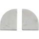 Carvella 1.97 inch White Marble Bookends, Set of 2