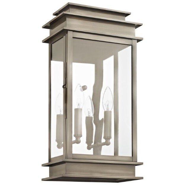 Princeton 2 Light 19 inch Vintage Pewter Outdoor Wall Lantern