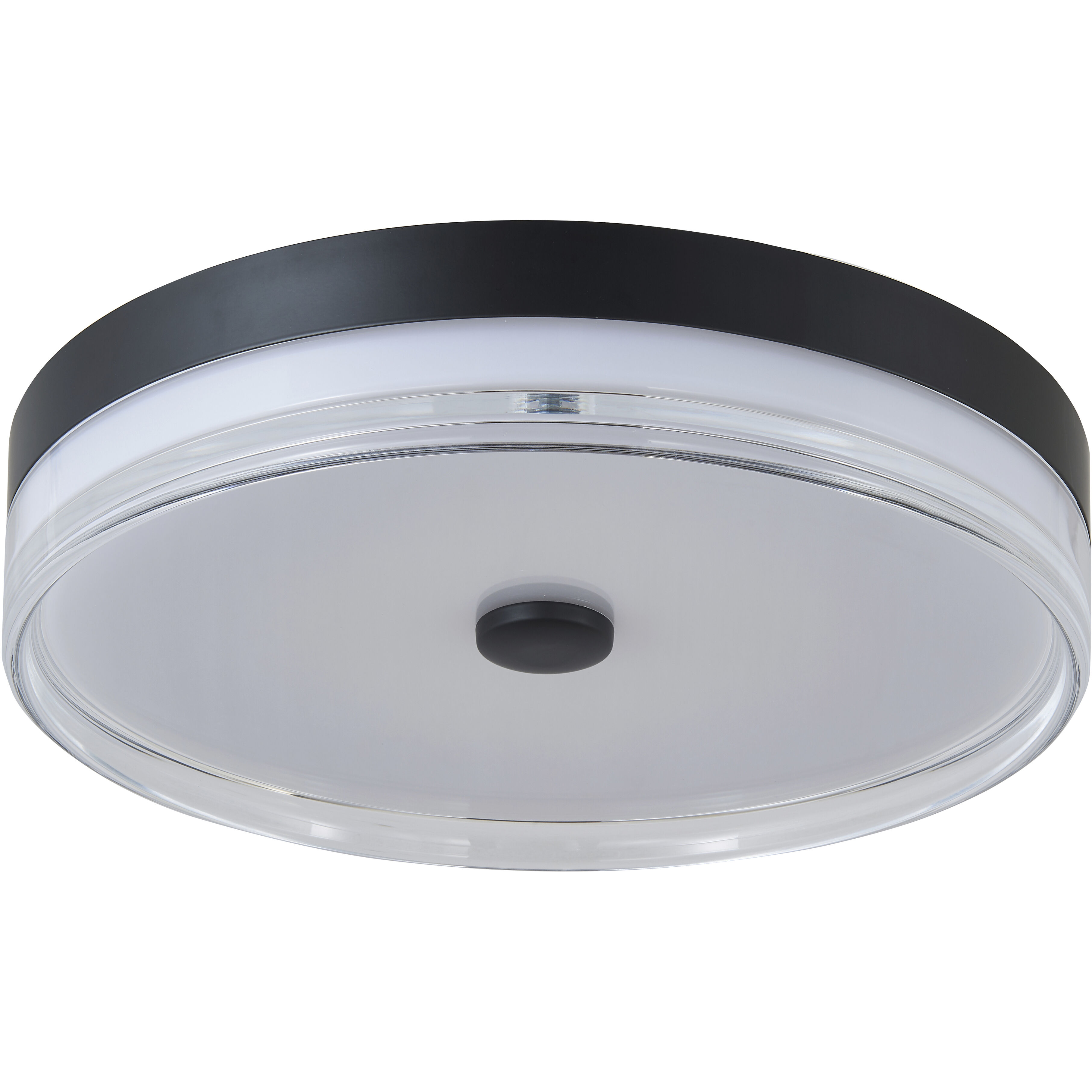 Iris LED 16 inch Matte Black Flush Mount Ceiling Light