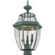 Monterey 3 Light 23.5 inch Verdigris Outdoor Post Top Lantern