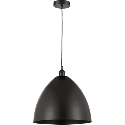 Edison Dome LED 16 inch Matte Black Mini Pendant Ceiling Light