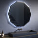 Deca 48 X 48 inch Black LED Lighted Mirror, Vanita by Oxygen