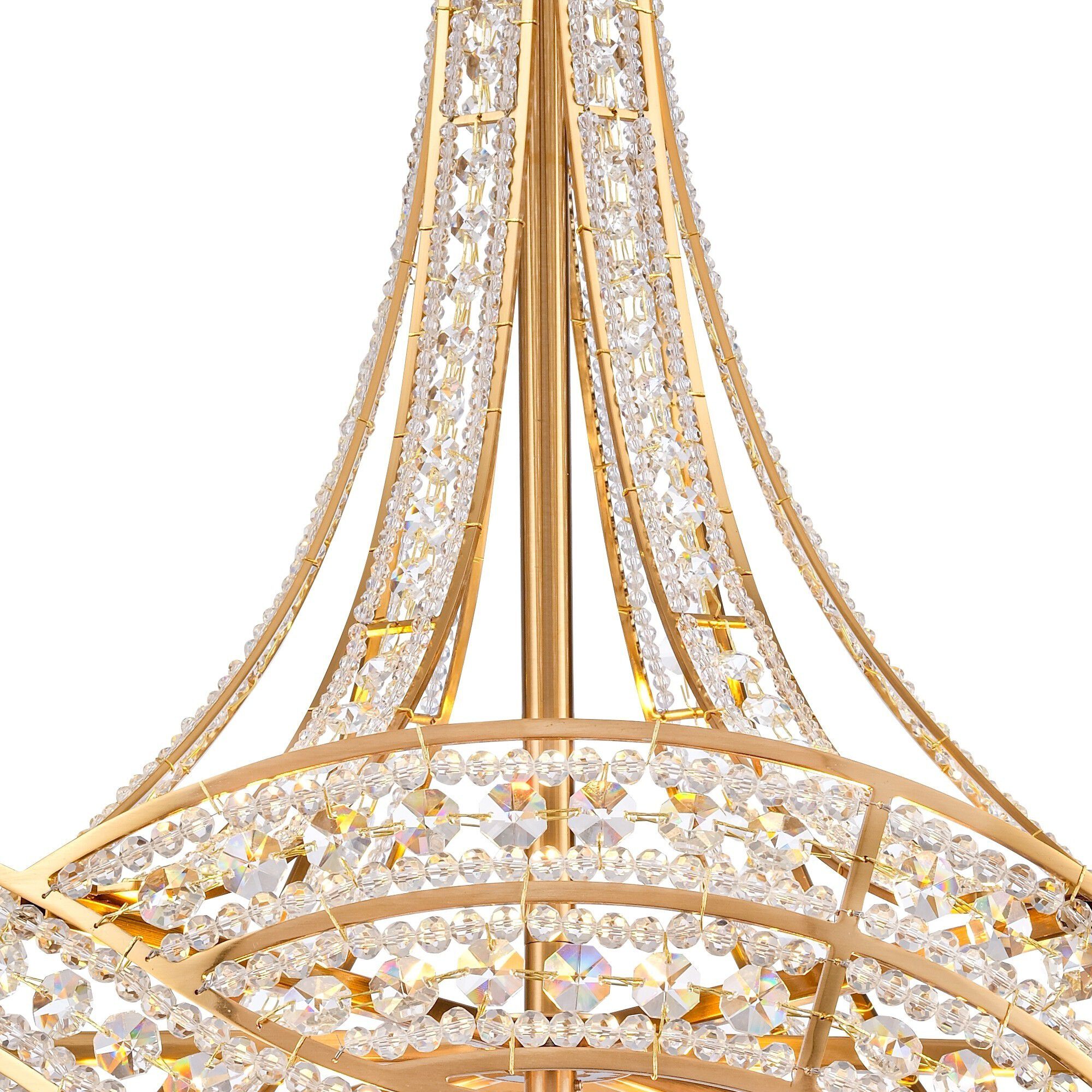 Anastasia 6 Light 23 inch Lacquered Gold Chandelier Ceiling Light