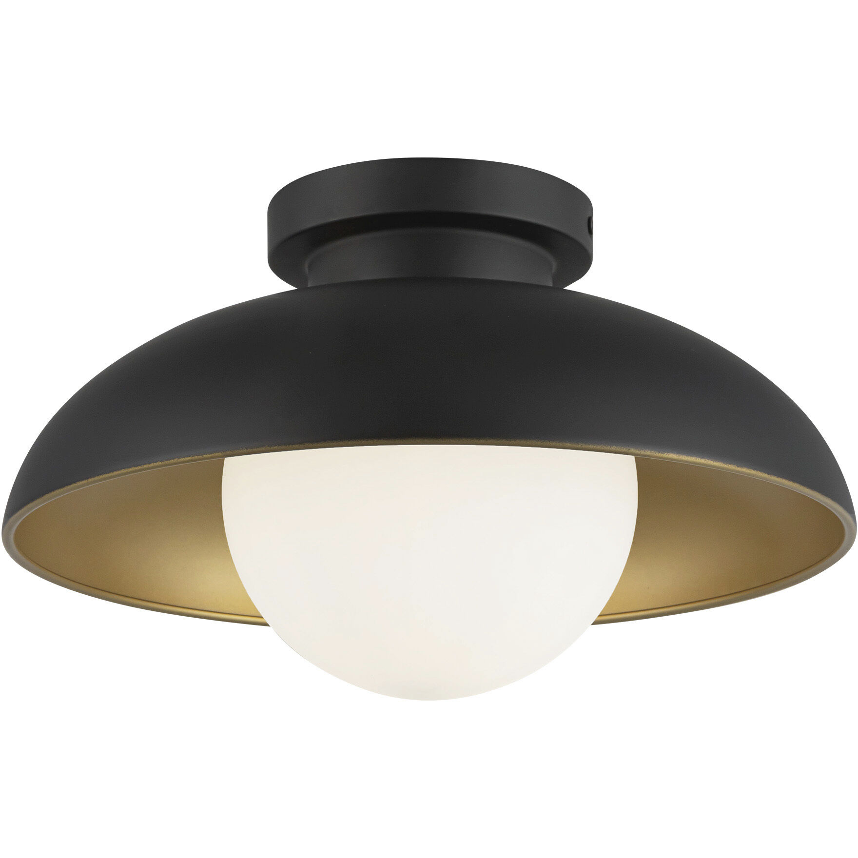 Alora Mood Rubio 1 Light 10.88 inch Matte Black/Opal Matte Glass Flush Mount Ceiling Light