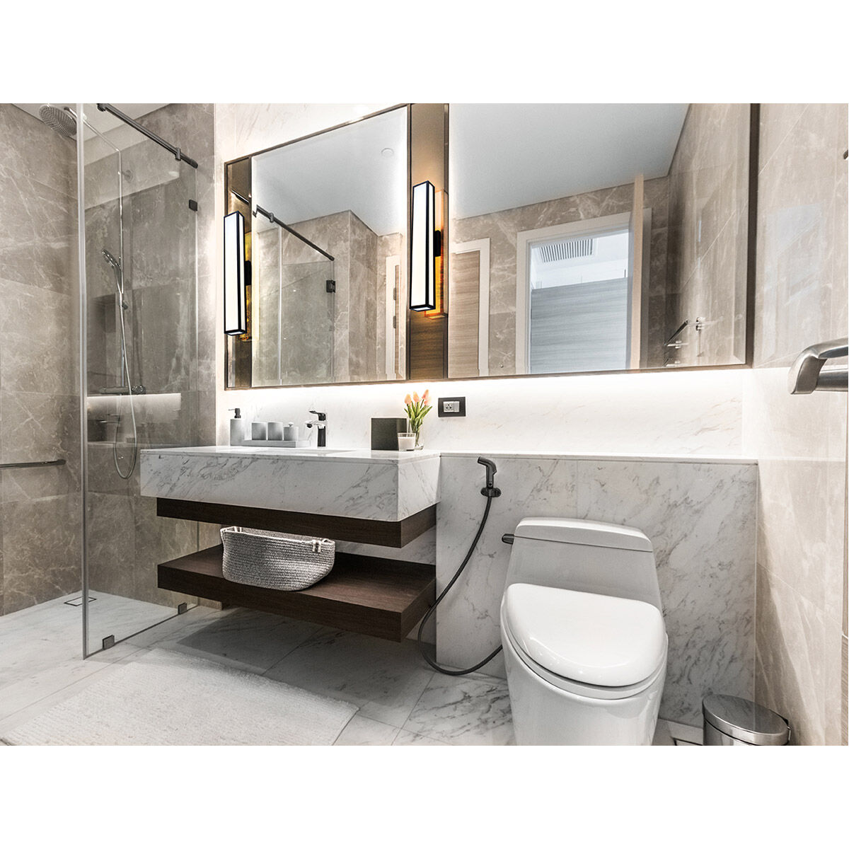 Maska LED 23.74 inch Matte Black Bath Vanity Wall Light