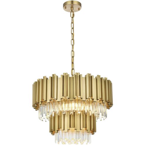 Willow 8 Light 24 inch Satin Gold Chandelier Ceiling Light