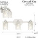 Crystal Kay 3 Light 24.5 inch Chrome Bath Vanity Wall Light