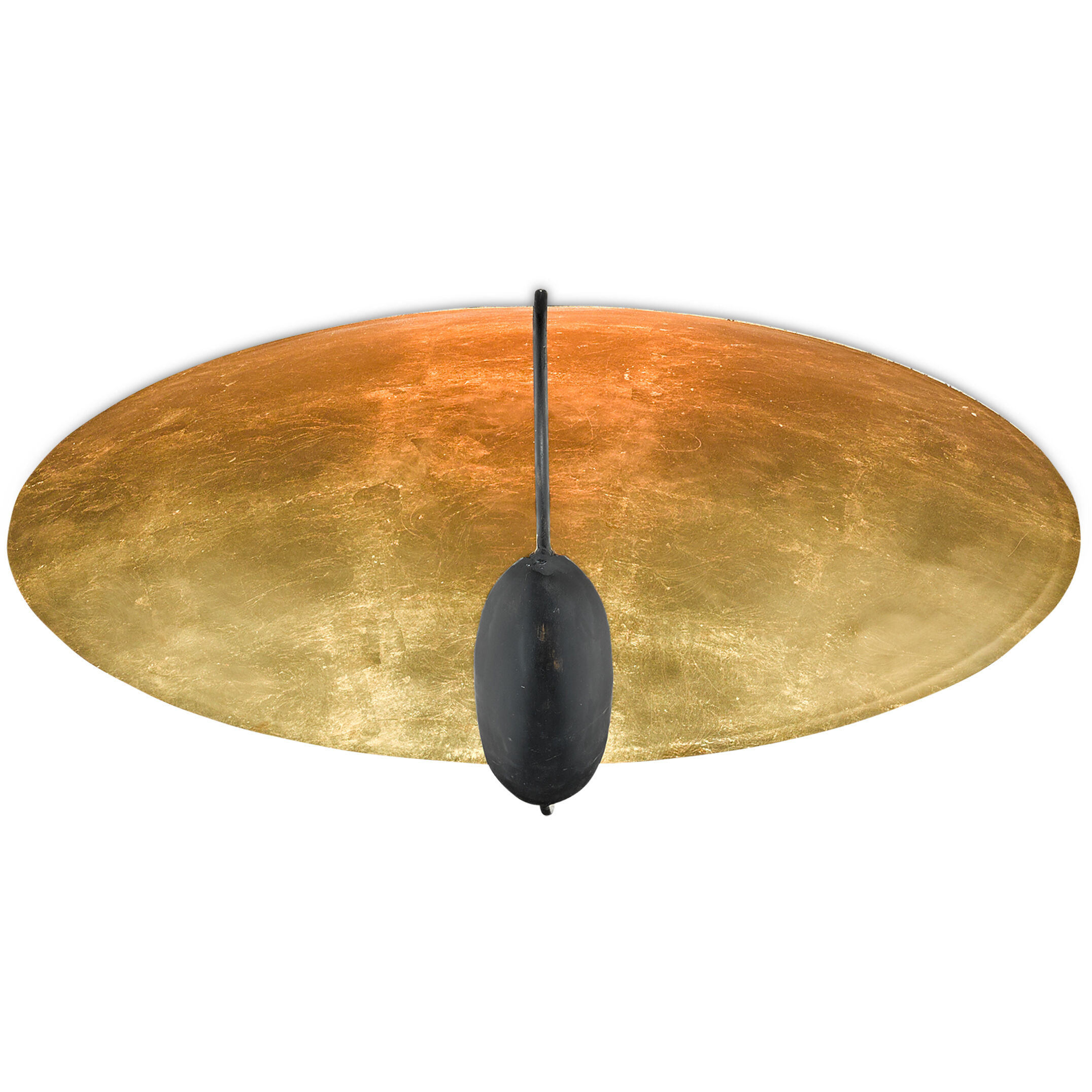 Pinders 2 Light 27.75 inch Contemporary Gold Leaf/French Black Flush Mount Ceiling Light