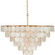 Bon Vivant 5 Light 30.25 inch Natural/Contemporary Gold Chandelier Ceiling Light, Semi-Flush Mount Convertible