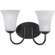 Logan 2 Light 14 inch Black Bath Vanity Wall Light