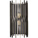 Park Row 2 Light 8 inch Matte Black and French Gold Wall Sconce Wall Light, Smithsonian Collaboration