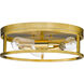 Canada 3 Light 16 inch Gold Flush Mount Ceiling Light