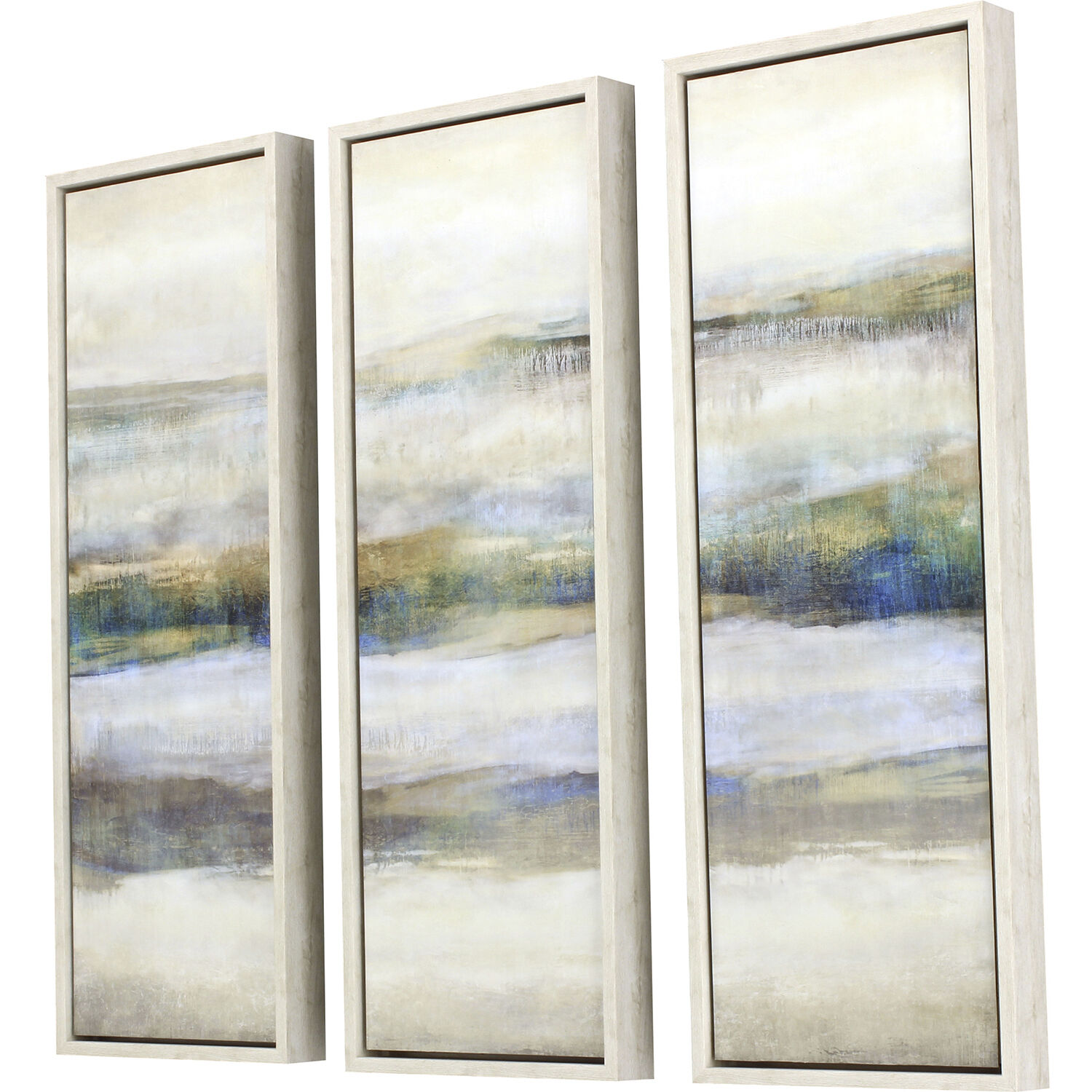 Abstract Blue and Beige and Brown and Neutral Framed Art