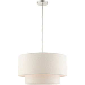 Meadow 3 Light 20 inch Brushed Nickel Pendant Ceiling Light 