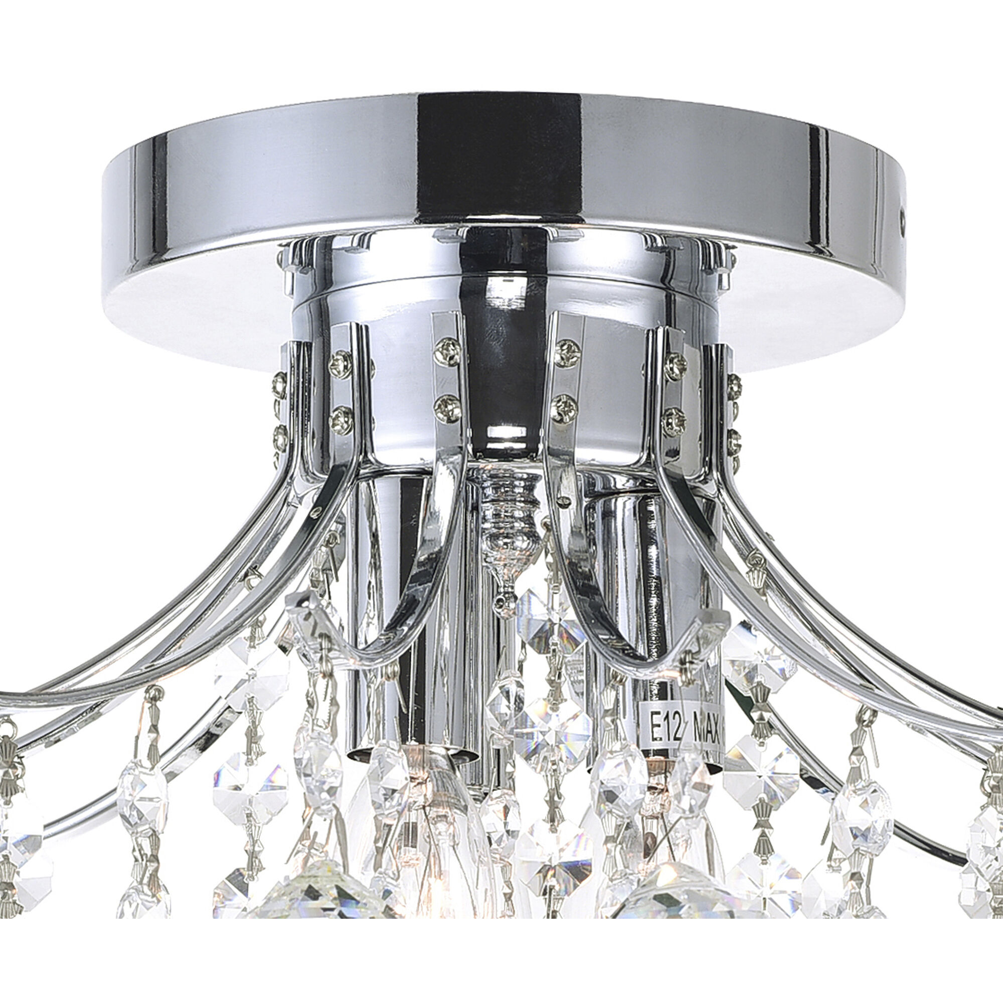 Princess 3 Light 12 inch Chrome Flush Mount Ceiling Light