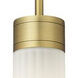 Empire 1 Light 3.13 inch Brushed Brass Pendant Ceiling Light in Matte White Glass