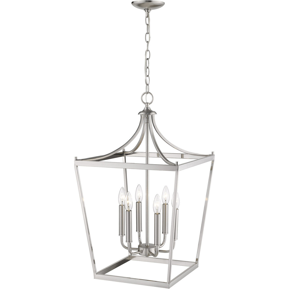 Kennedy 6 Light 16 inch Satin Nickel Chandelier Ceiling Light