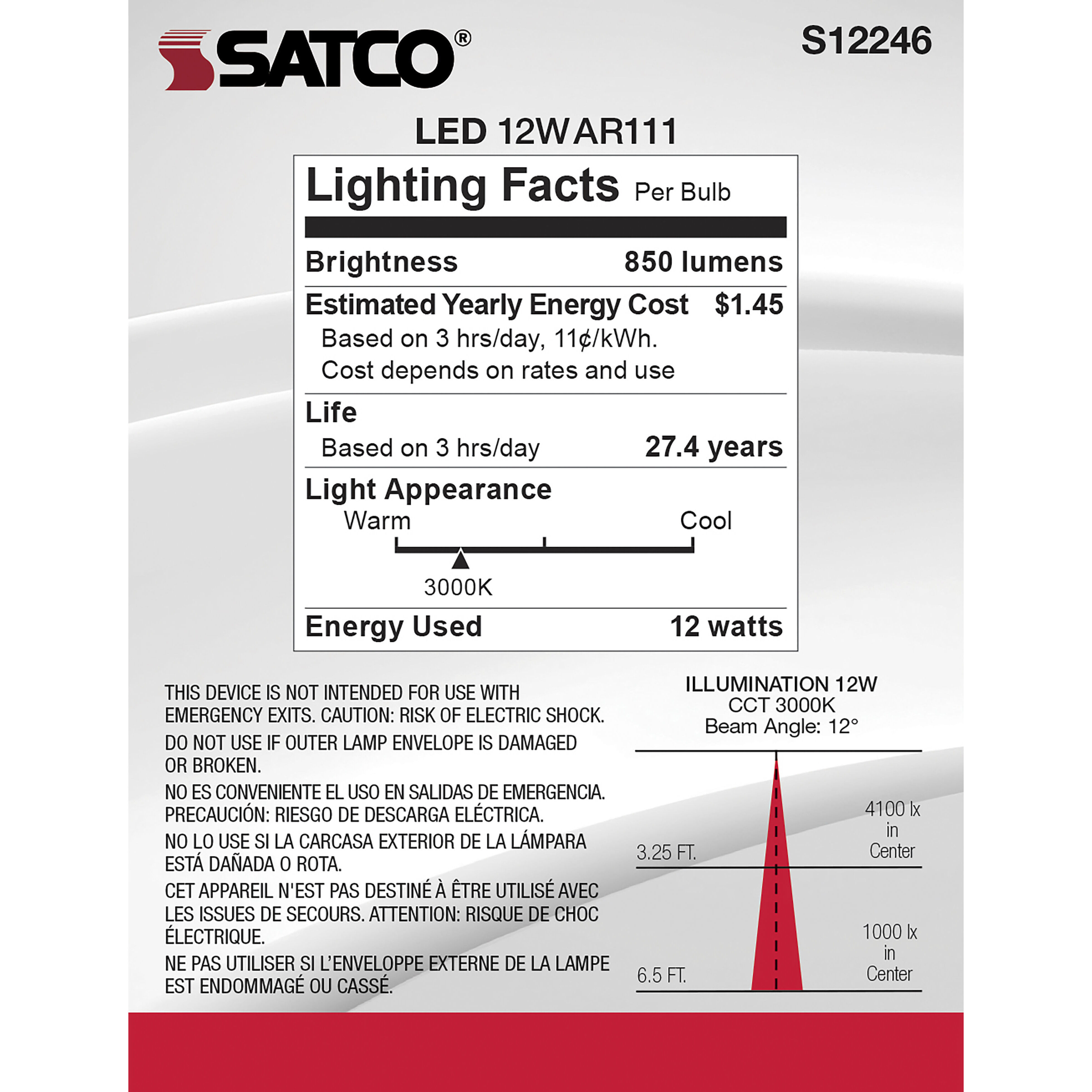 Lumos LED LED G53 12.00 watt 3000K Light Bulb