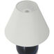 Danza 15 inch 3 watt Blue and Clear and Polished NIckel Table Lamp Portable Light