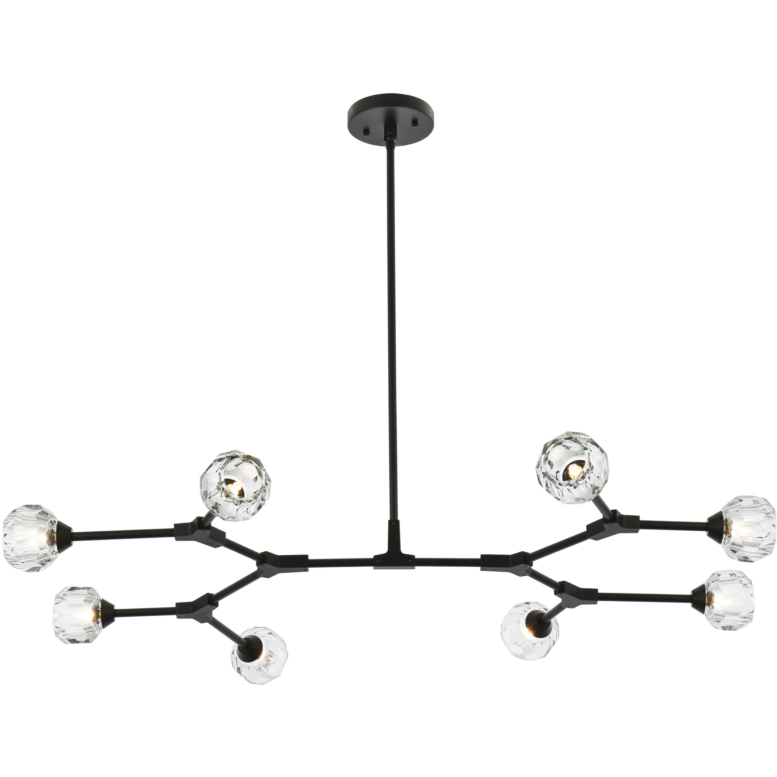 Zayne 8 Light 45 inch Black Pendant Ceiling Light