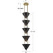 Versus 5 Light 10 inch Patina Brass Pendant Ceiling Light