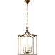 Chapman & Myers Darlana4 4 Light 12.75 inch Gilded Iron Fancy Lantern Pendant Ceiling Light, Small