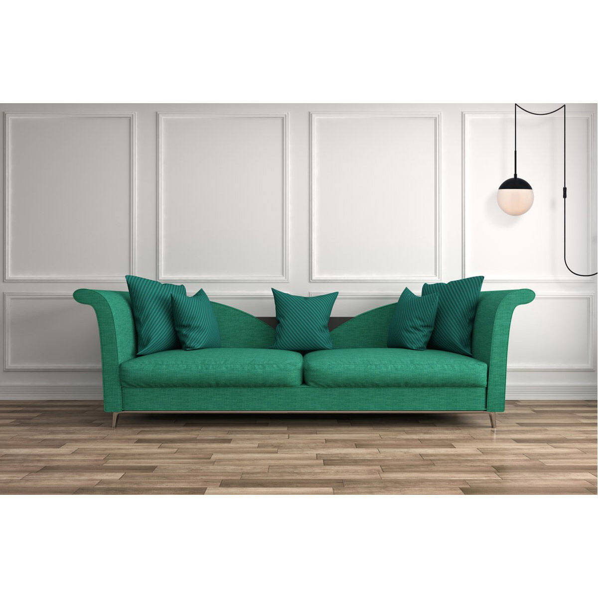 Eclipse 1 Light 8 inch Black and Frosted White Pendant Ceiling Light