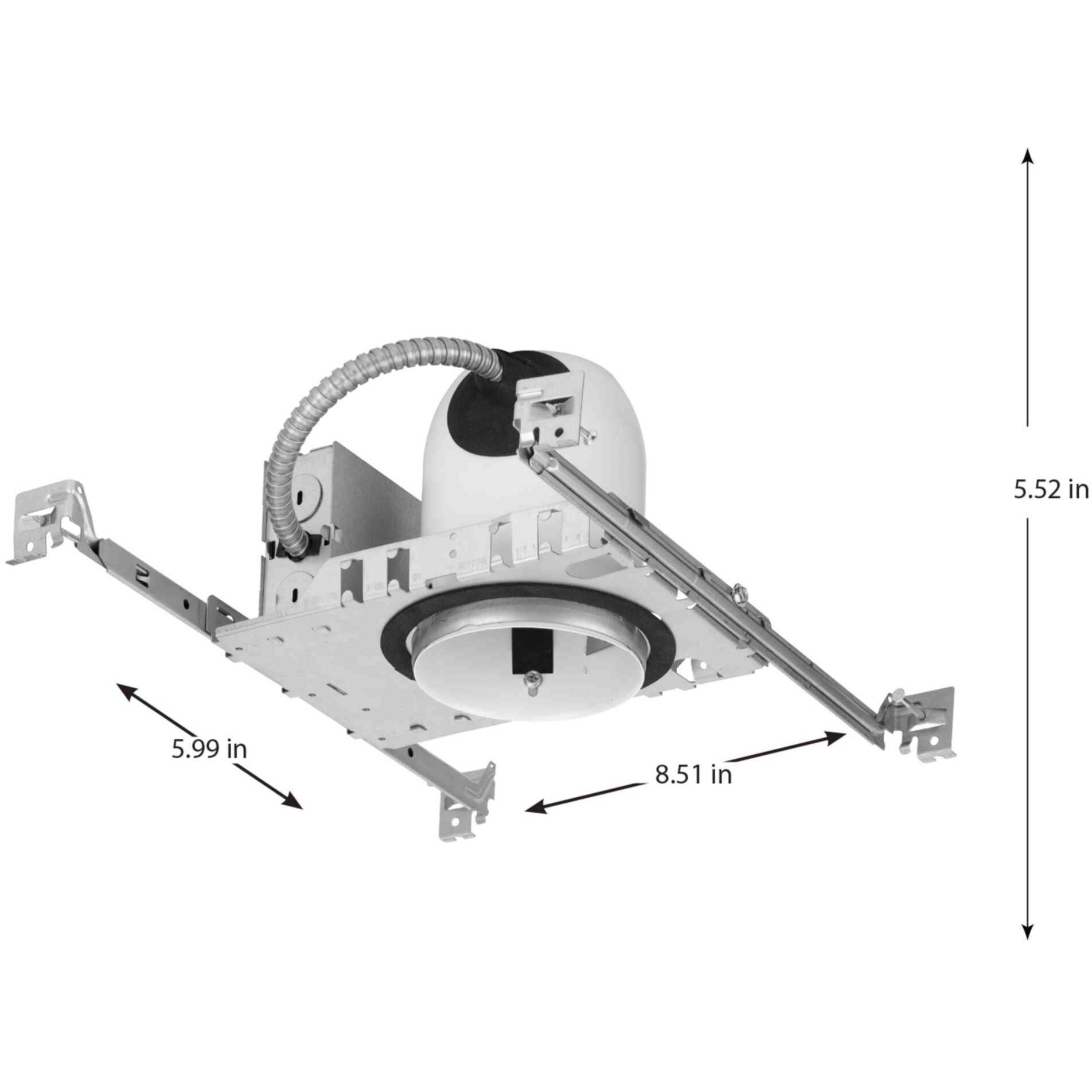 4in Recessed Housing PAR20 Unfinished Recessed Can in Non-IC Rated, New Construction
