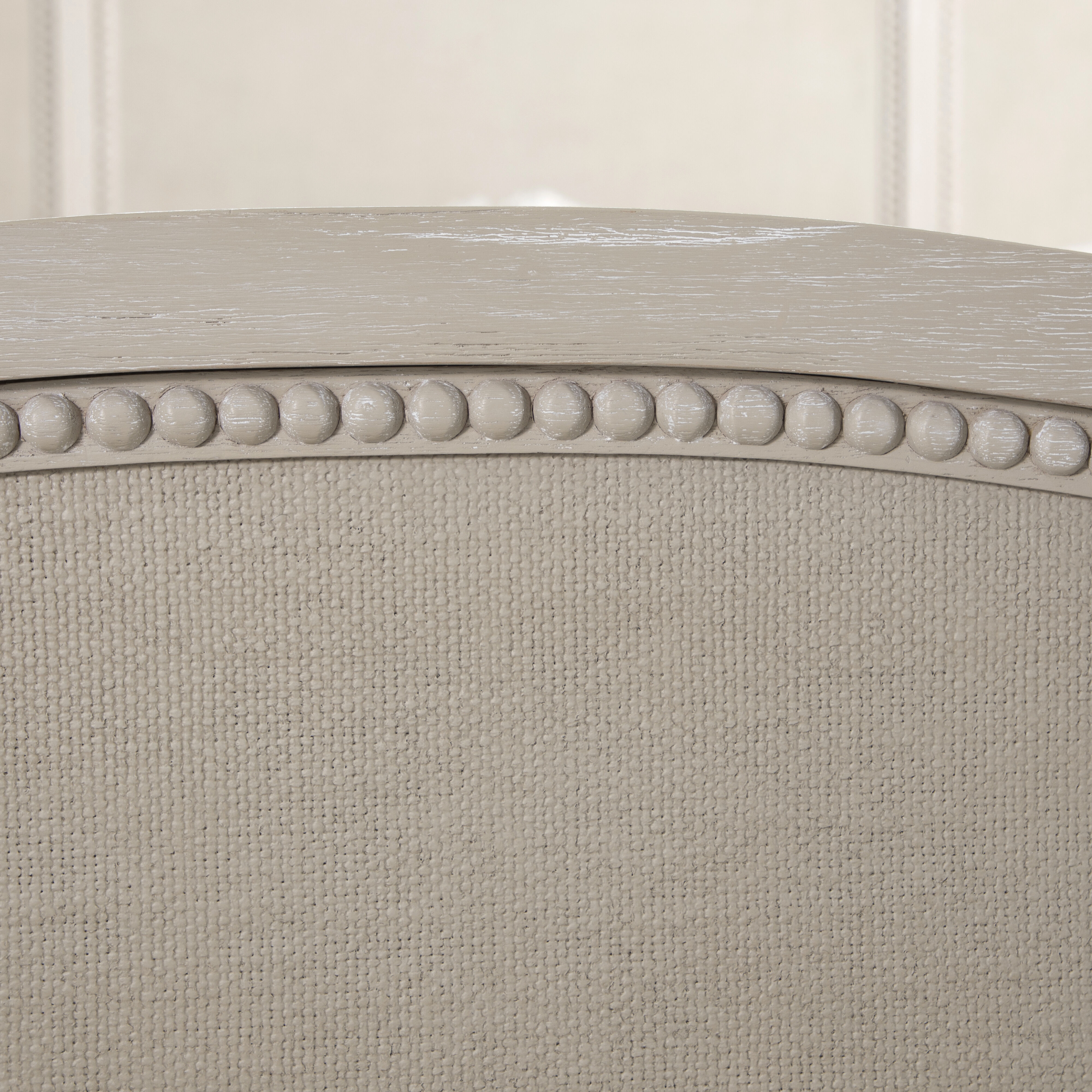 Caroline Cerused White Queen Bed