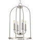 Leyden 4 Light 15 inch Brushed Nickel Foyer Pendant Ceiling Light