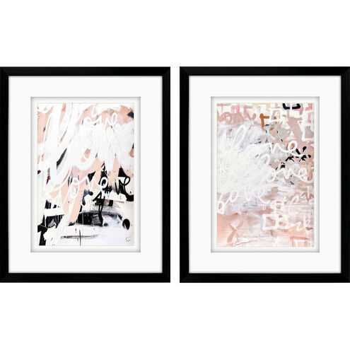 Love on Steroids Pink and Black and White Framed Art