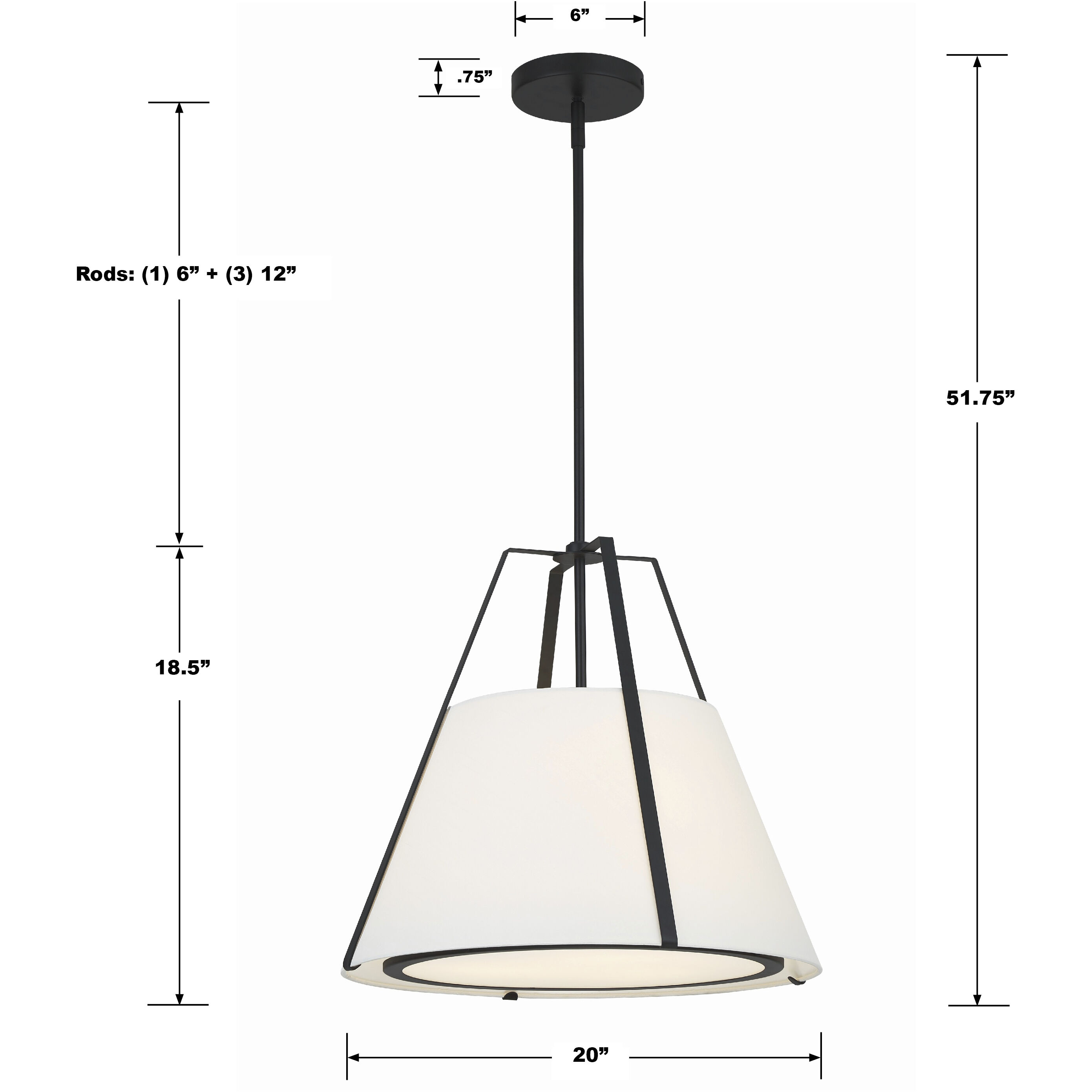 Fulton Pendant Ceiling Light in Black