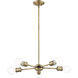 Lansdale 5 Light 19 inch Antique Brass with Bronze Accents Chandelier Ceiling Light