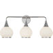 Alora Mood Hazel 3 Light 26.75 inch Chrome Bath Vanity Light Wall Light in Opal Glass
