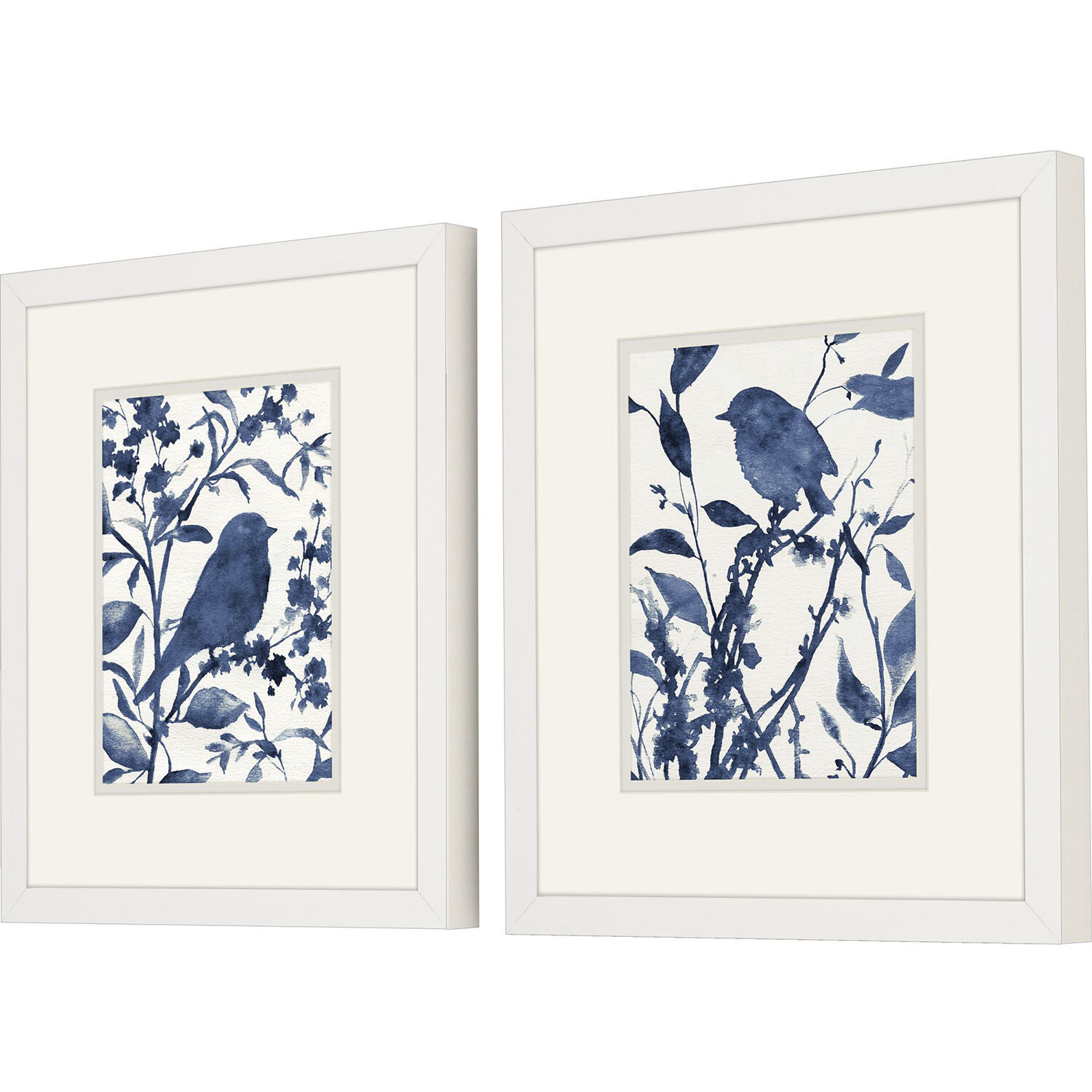 Bluebird Silhouette Blue and Neutral Framed Art, Propac