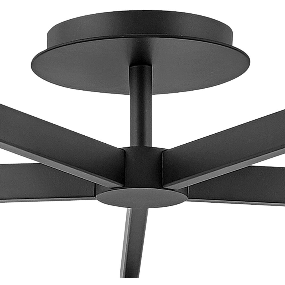 Hollis 5 Light 32 inch Black Indoor Semi-Flush Mount Ceiling Light