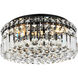 Maxime 4 Light 14 inch Black and Clear Flush Mount Ceiling Light