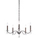 Modique 5 Light 27 inch White Chandelier Ceiling Light in Heritage