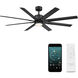 Renegade 66 inch Matte Black Downrod Ceiling Fan in 2700K