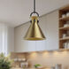 Alora Mood Emerson Pendant Ceiling Light in Matte Black and Aged Gold
