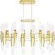 Croissant 28 Light 39 inch Satin Gold Island/Pool Table Light Ceiling Light