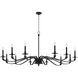 Chantelle 12 Light 60 inch Matte Black Chandelier Ceiling Light