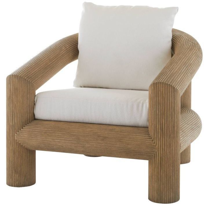 Easley Beluga and Honey Outdoor Chair