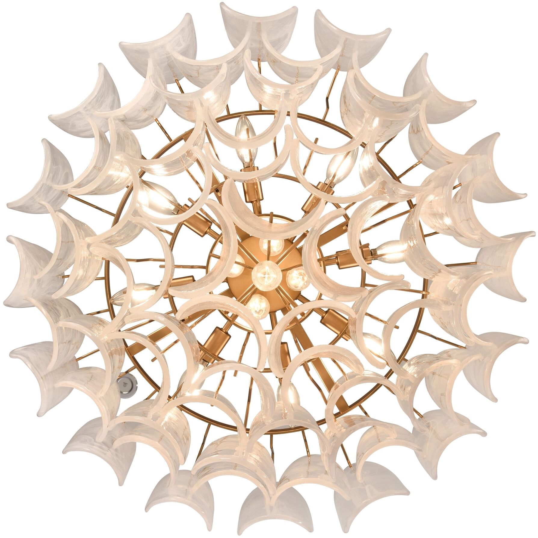 Chateau 13 Light 31.5 inch Satin Brass Pendant Ceiling Light