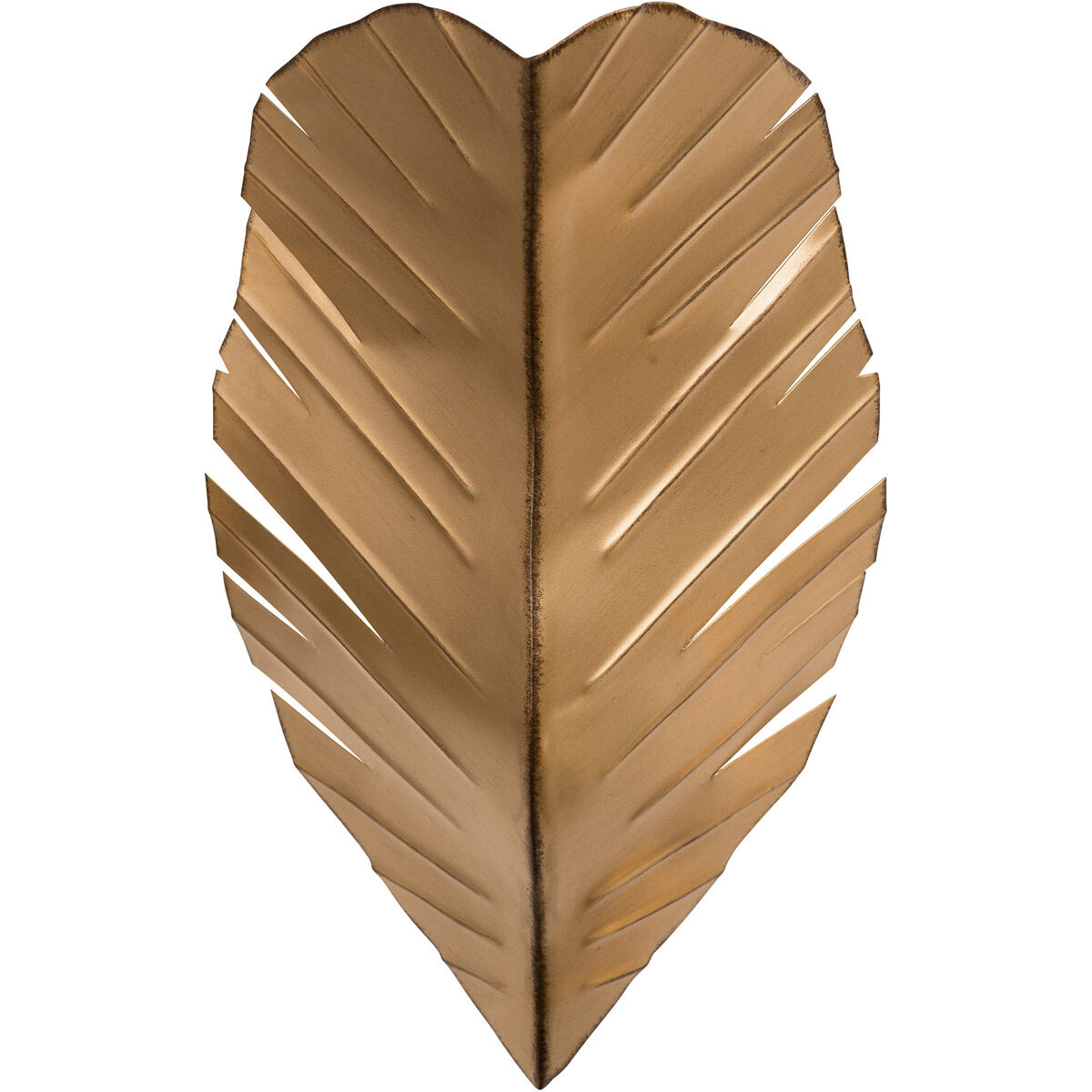 Banana Leaf Wall Sconce Wall Light in 2, Gold with Dark Edging