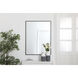 Monet 40 X 30 inch Black Wall Mirror