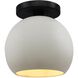 Radiance 1 Light 10 inch Matte White and Champagne Gold and Matte Black Semi Flush Ceiling Light